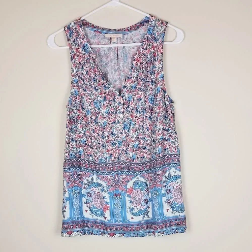 Skies Are Blue Floral Tank